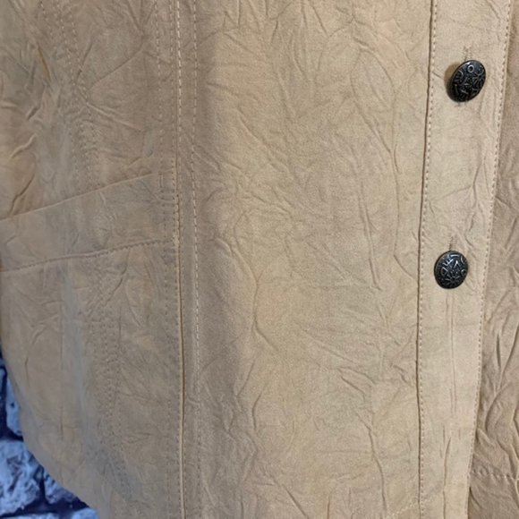 Chico's Size XL Tan Button Down Jacket - Picture 4 of 12